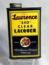Lawrence &quot;540&quot; Clear Lacquer Tiger Brand One Pint WW Lawrence Company Pi... - £23.94 GBP