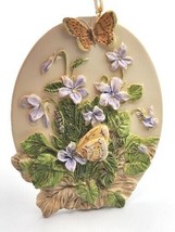 Hallmark Keepsake Ornament Violets and Butterflies Nature&#39;s Sketchbook VTG 1995 - £15.08 GBP