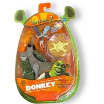 Shrek 2 Donkey Double Action Kick Figure with Fairy & Waffle 2004 Hasbro New NOS - $24.74