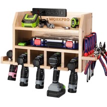 WORKPRO Power Tool Organizer, Cordless Drill Holder Storage Wall Mount with 5 Dr - £77.44 GBP