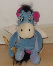Vintage Disney Store Winnie The Pooh 6&quot; Eeyore beanie plush stuffed toy ... - $9.55