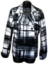 Simply Vera Wang Jacket size Small Black &amp; White Plaid Ethereal NEW w TA... - $39.56