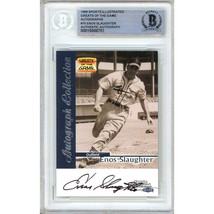 Enos Slaughter 1999 Sports Illustrated Greats of the Game Autograph BAS Auto SI - £105.54 GBP