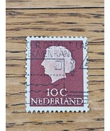 Netherlands Stamp Queen Juliana 10c Used Brown - $1.99