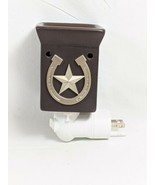 Scentsy Wrangler Wax Warmer Plug Nightlight Star & Horseshoe Brown (ps3)   - $18.99