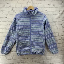 Columbia Sportswear Jacket Girls Sz L Water Resistant Purple Stripes - £19.56 GBP