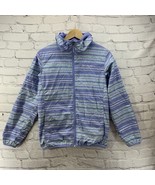Columbia Sportswear Jacket Girls Sz L Water Resistant Purple Stripes - £19.45 GBP