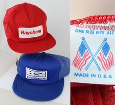 vintage trucker hat X2 BSI Bi-Con Services Raychem snapback NEVER WORN! - $44.99