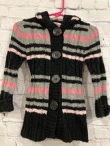 Pink Angel Toddler 2T Girls Pink Black Stripe Button Belted Tie hooded S... - $6.67