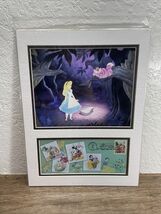 Disney Alice in Wonderland Stamp Art &amp; Envelope USPS Cheshire Cat KG JD - $19.80