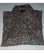 John Henry Men&#39;s Shirt Vintage 1970&#39;s-80&#39;s Hippie Disco Flowered Size Me... - $273.39 CAD