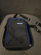 Nintendo Game Boy Travel Bag Carrying Case Black No Inserts Zipper Blue - $11.88