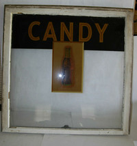 Antique Coca Cola Candy Store Window 34x33 Rare Coke Bottle Man Cave Bar... - $14,255.14 MXN