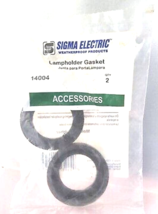 Lampholder Gasket 2-PACK Rubber, Black - Sigma Engineered Solutions 14004 - $18.16 MXN