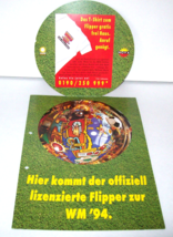 World Cup Soccer Pinball Machine Flyer Original Vintage Foldout German Edition - £21.82 GBP