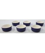 MM) Set of 6 Roshco Bakeware Cobalt Blue 4oz Cups Microwave, Oven, Freez... - £23.54 GBP