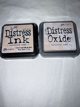 Tim Holtz NIP Tattered Rose Distress Ink &amp; Distress Oxide Ink Set 3x3 2 Pcs - £11.59 GBP