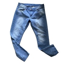 H &amp; M Skinny Straight Leg Denim Blue Jeans Size 33 U Low Waisted Tapered Ankle P - £25.40 GBP