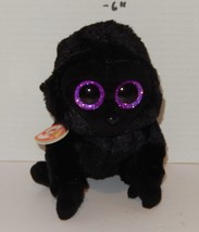 Ty SIlk George The Gorilla 6&quot; Beanie baby Boos plush toy black Purple - $9.85