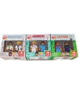 Three (3) ~ Block Tech Figure Boxes ~ 2-Scientist ~ 2-Medical ~ 2-Garden... - $356.69 MXN