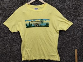 Vintage Caesars Tahoe Shirt Adult XL Yellow Lightweight Single Stitch Casino - $27.77