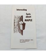 1960s Interesting Facts About Maple Maple Grove Inc Brochure - €8,48 EUR