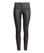 Women Black  Zipper Genuine Leather Pants Mono ectric, Women Wasit Belte... - €182,98 EUR