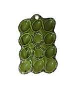 Vintage Deviled Egg Plate Platter Green Japan Holds 12 Eggs Fall Christm... - $455.92 MXN