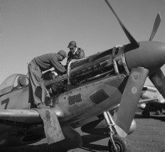 Tuskegee Airmen Repairing Plane Engine Italy 1945 8x10 World War II WW2 ... - $8.81