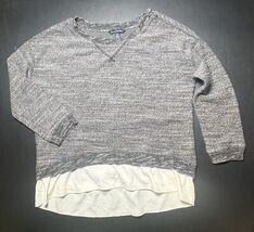American Eagle Outfitters Women’s XS Gray Terry Knit Layered Pullover Sw... - $29.70