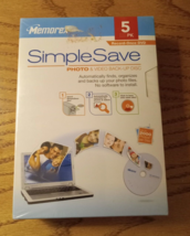Memorex Simple Save Photo &amp; Video Back-Up Disc 5 Pack 2008 4.46GB per Disc - £7.41 GBP