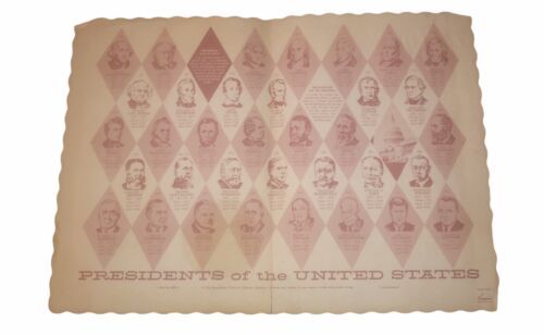 Presidents Of The United States 1789-1963 Timeline Paper By Springprint ... - $13.78