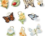 Lenox Butterfly Meadows Miniature Tree Ornaments 10 PC Dragon Fly Lady B... - $88.00
