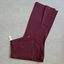 Old Navy Pixie High Rise Never Fade Dress Pants Womens Size 24 Burgundy NEW - £23.37 GBP