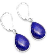 925 Sterling Silver Lapis Lazuli Gemstone Women Gift Earring Jewelry - $23.13 CAD