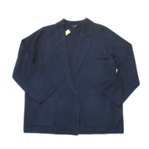 NWT J.Crew Eloise in Navy Blue Open-Front Sweater Blazer Cardigan L - £78.90 GBP