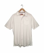 New Soul of London Polo Cotton Short Sleeve Button Collar Mens White L - $37.89 CAD