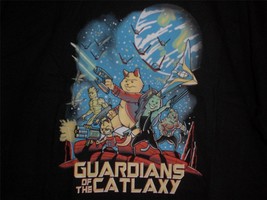 TeeFury Guardians XLARGE &quot;Guardians of the Catlaxy&quot; Guardians Cat Mash Up BLACK - £11.56 GBP