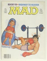 Vintage Paper Comic Book Mad Magazine April 1986 Rocky Iv 262 Sylvester Stallone - £10.13 GBP