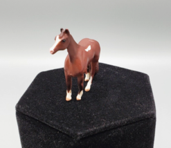 Vintage Breyer Horse Mini Brown White 1 3/4&quot; Pony Mini Collectible Plastic VG - £5.68 GBP