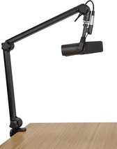 Gator Frameworks Deluxe Desk-Mounted Broadcast Microphone Boom Stand For, Black - £100.87 GBP