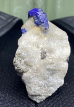 Bright blue Lazurite Lapis Lazuli mineral specimen with calcite mother rock 197g - £51.02 GBP