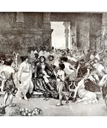 The Burning Of Persepolis Persian Capital 1913 Plate Print 2 Page Histor... - $739.33 MXN
