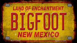 Bigfoot New Mexico Rusty Novelty Mini Metal License Plate Tag - £11.81 GBP