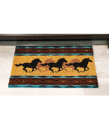Southwest Vectors Galloping Horses Coir Coconut Fiber Floor Mat Doormat ... - $42.22 CAD
