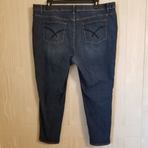 CJ Banks Women&#39;s Size 24W Elastic Waist Casual Minimalist Blue Jeans - $19.79
