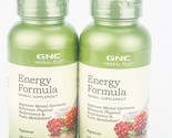 Gnc Herbal Plus Energy Formula Herbal Supplement 100ct Lot of 2 BB09/24+ - $35.75