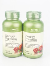 Gnc Herbal Plus Energy Formula Herbal Supplement 100ct Lot of 2 BB09/24+ - $35.75