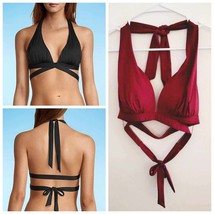 Mynah Bikini Halter Swimsuit Top Plum Wine Size Small - $20.00