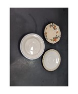 Floral Fine China Plates, Vintage Saucers, Mismatched Set, Decorative Ta... - $14.93 CAD